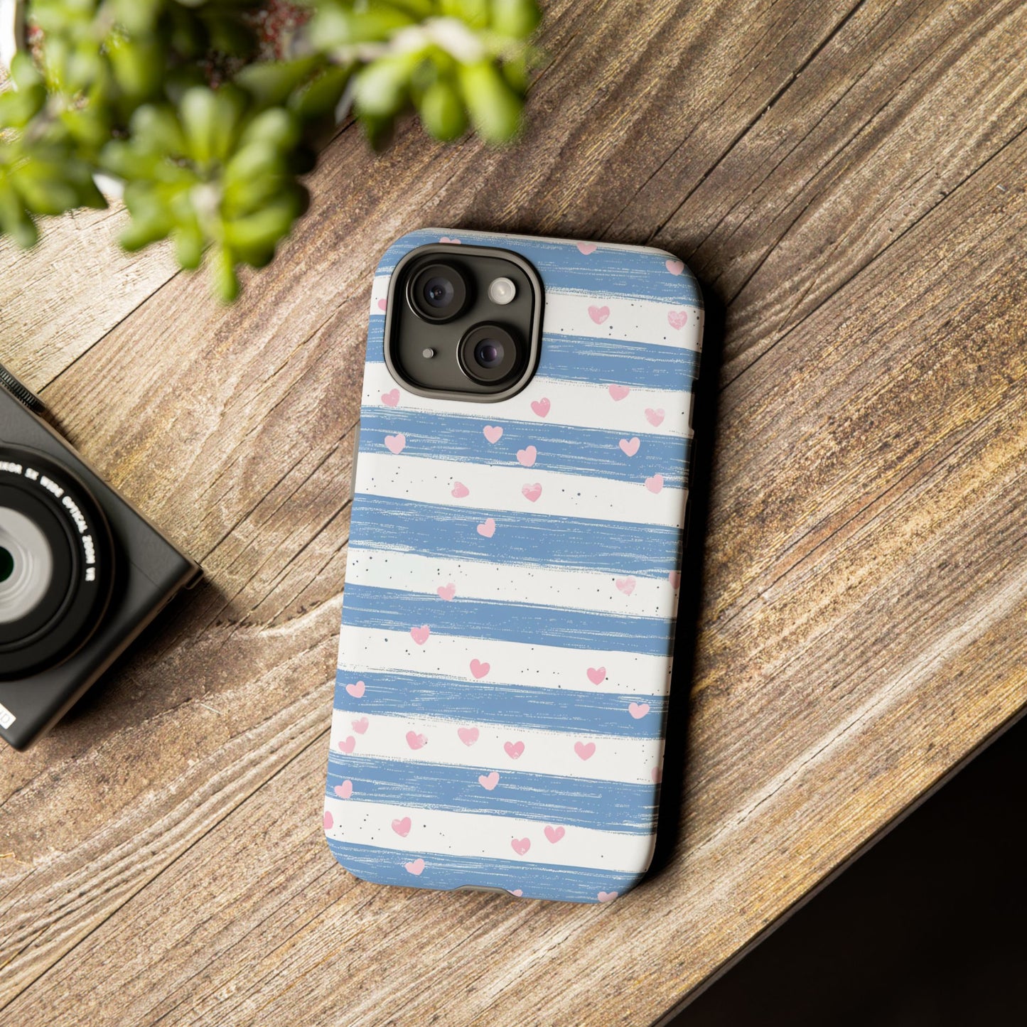 iPhone Case – Blue and White Pattern