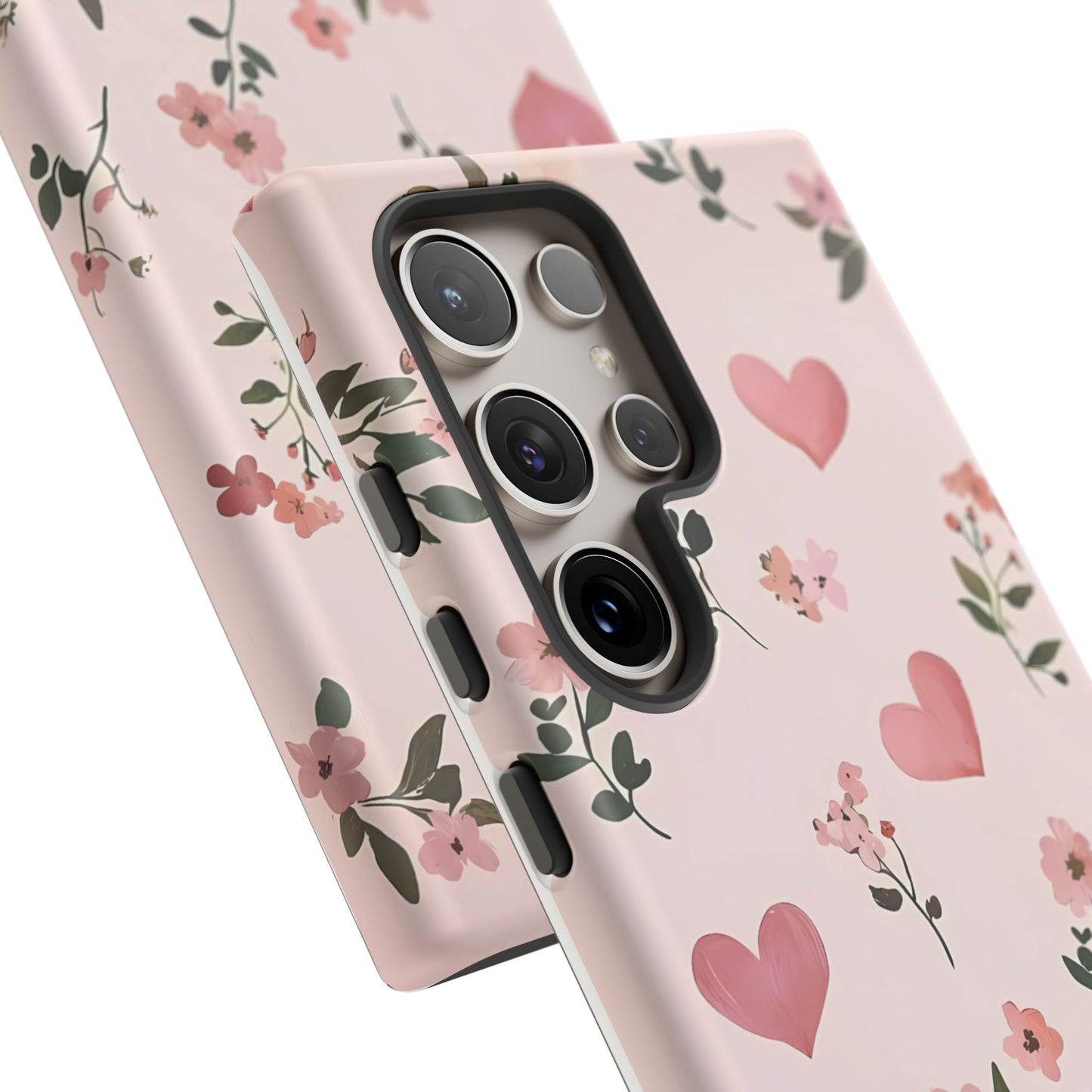 iPhone Case – Cute Pink Heart Flower Design