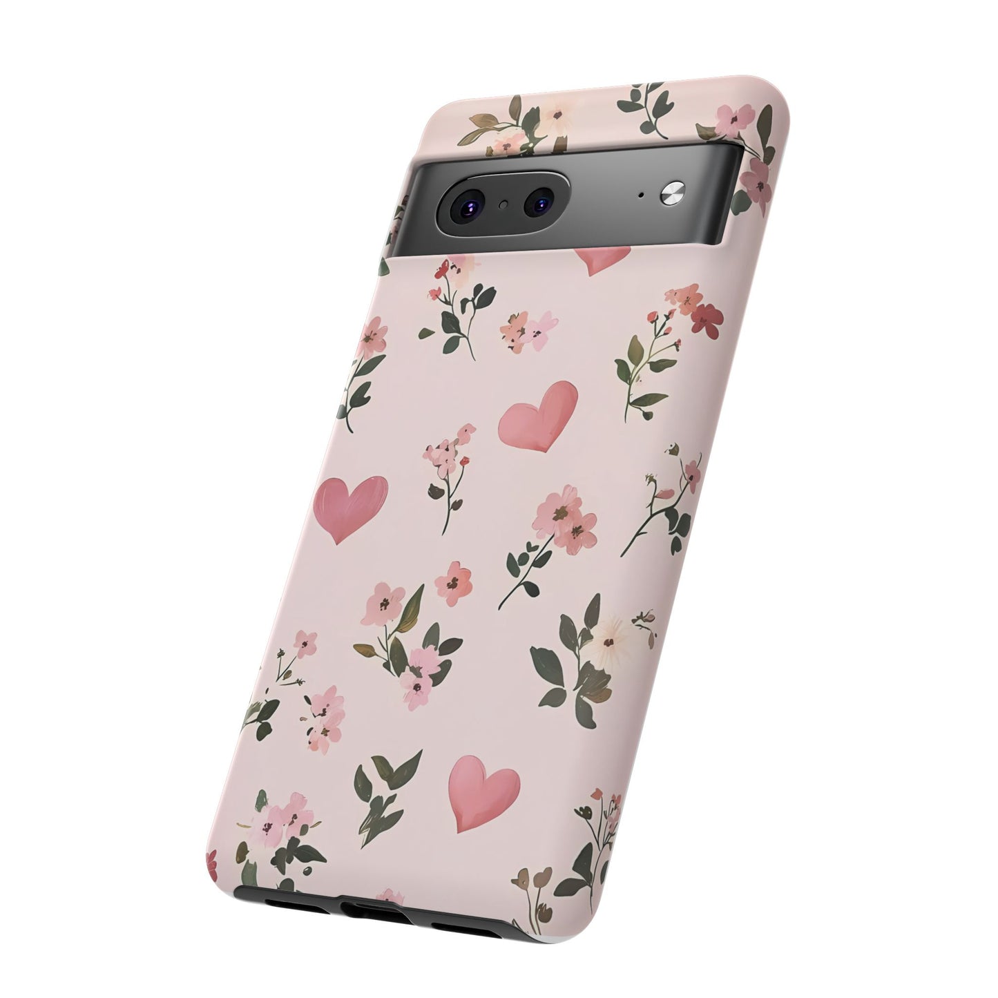 iPhone Case – Cute Pink Heart Flower Design