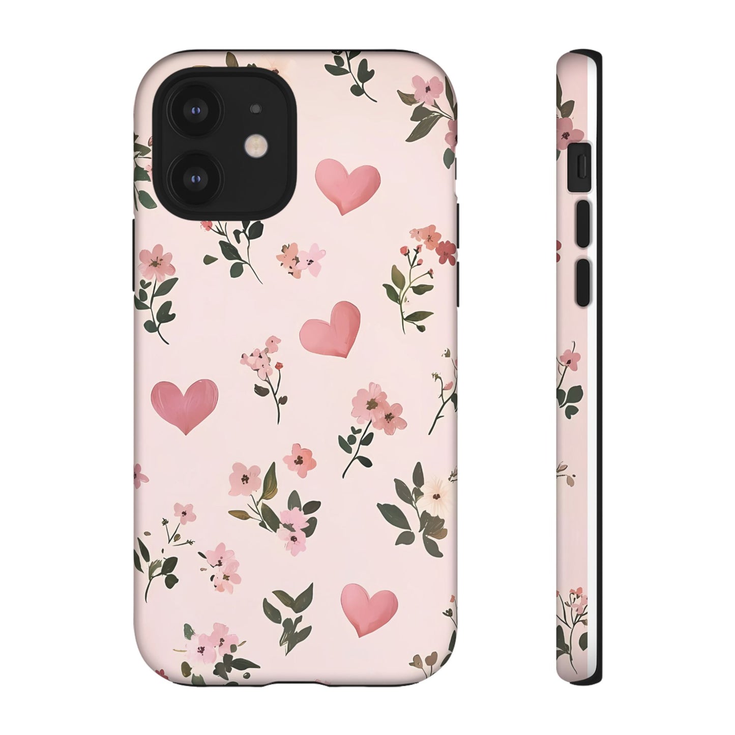 iPhone Case – Cute Pink Heart Flower Design