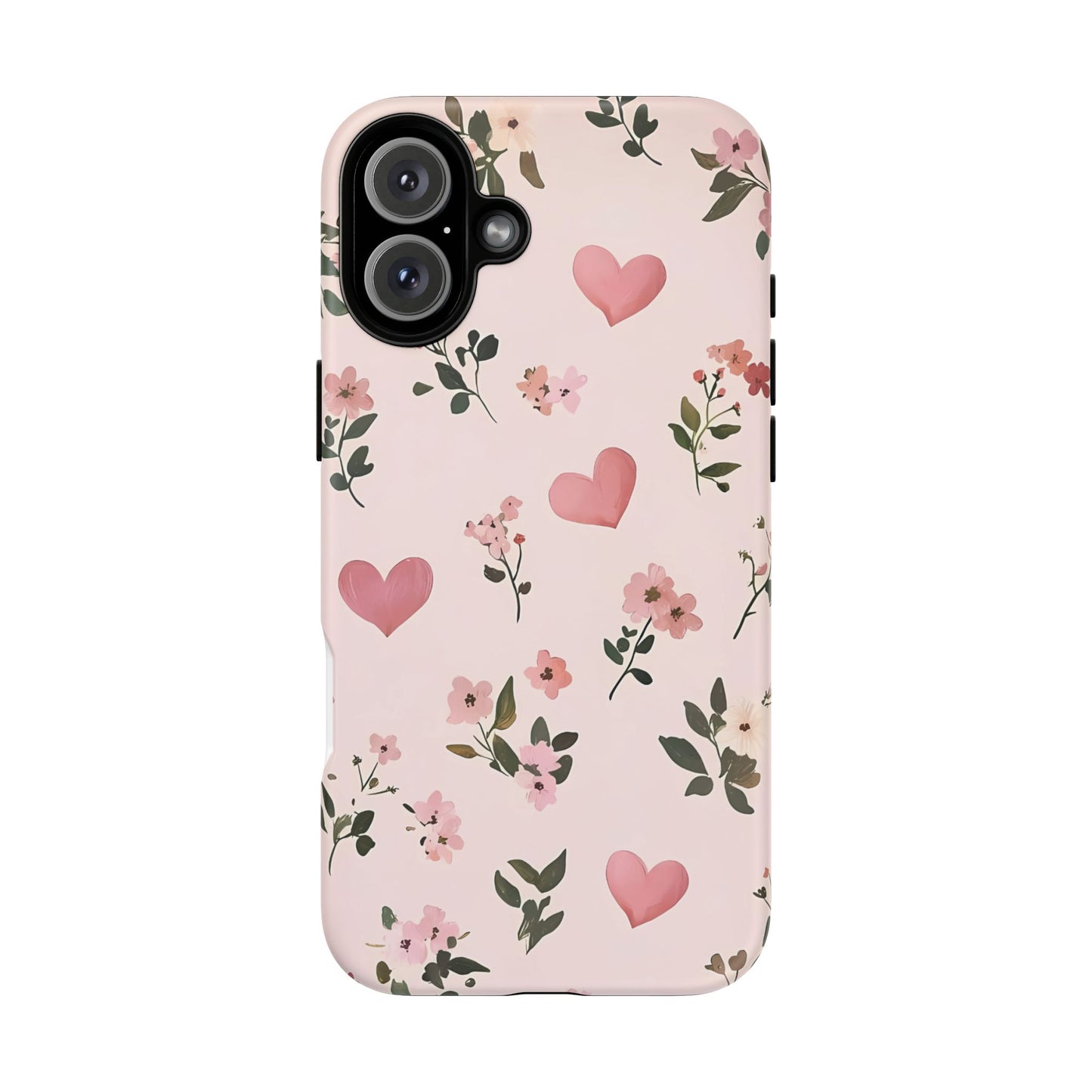 iPhone Case – Cute Pink Heart Flower Design