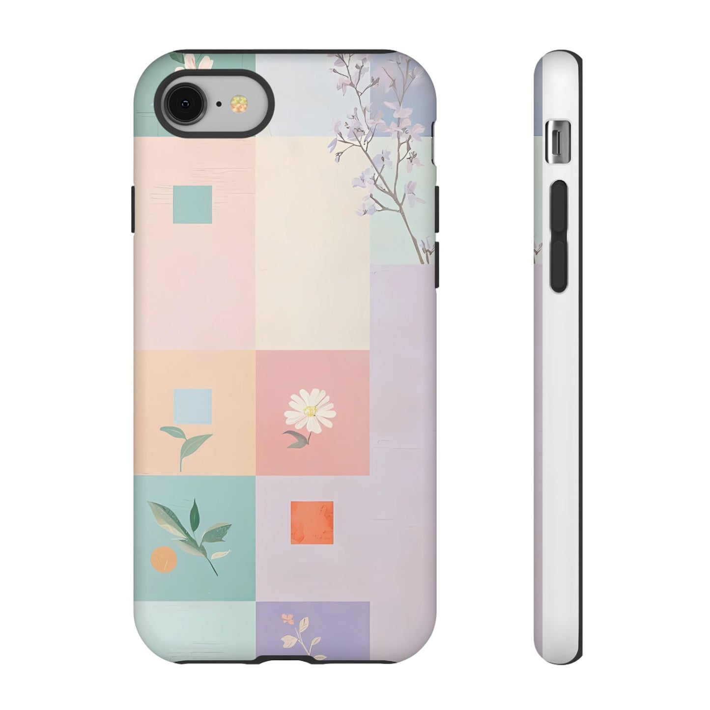 iPhone Case – Cute Pastel Checkered Pattern