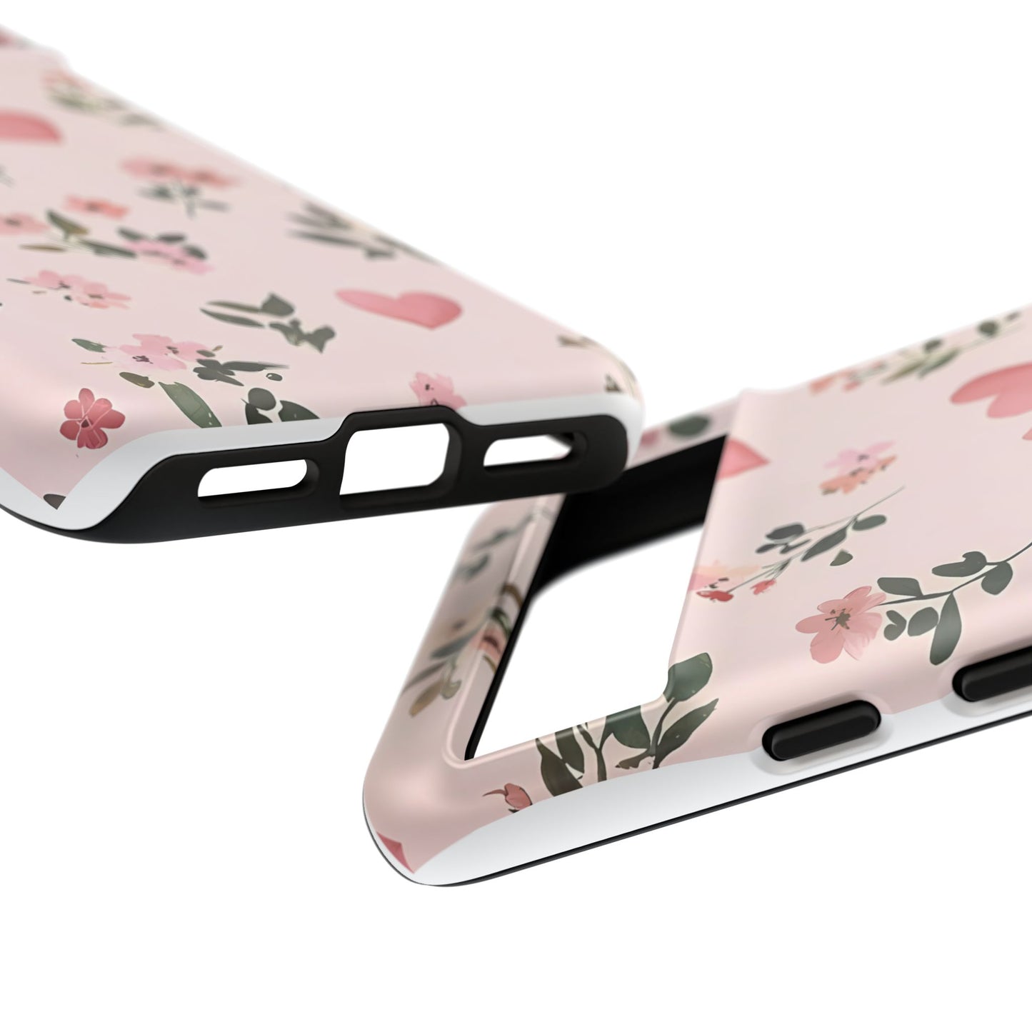 iPhone Case – Cute Pink Heart Flower Design