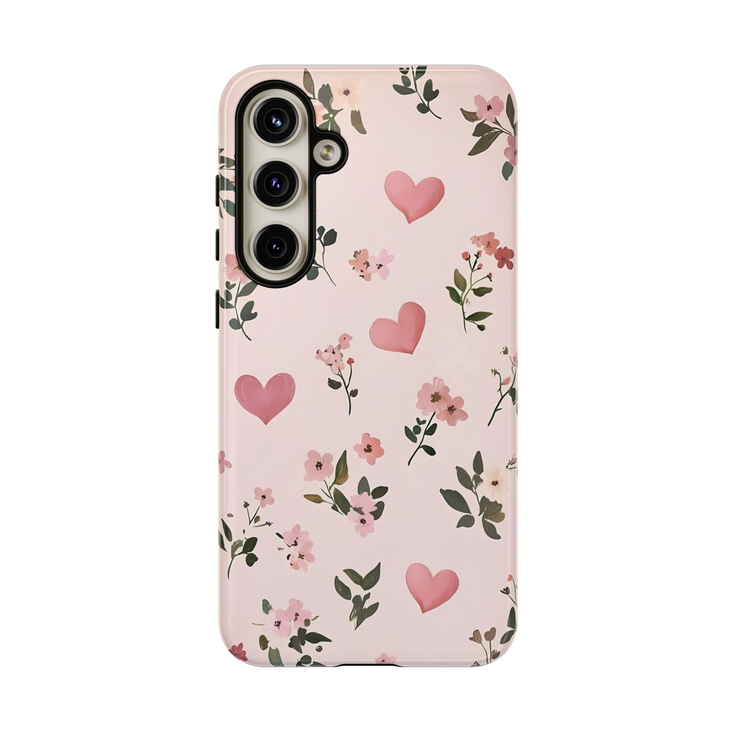 iPhone Case – Cute Pink Heart Flower Design