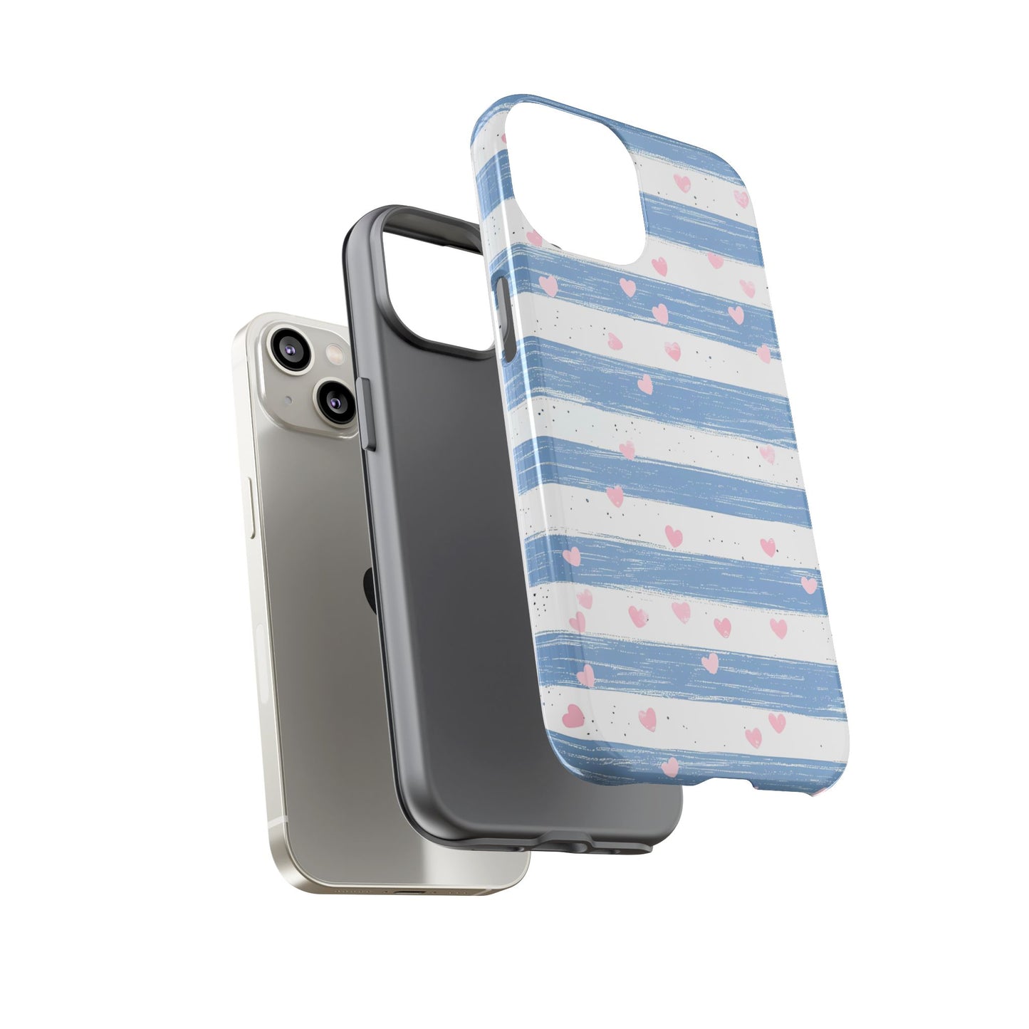 iPhone Case – Blue and White Pattern