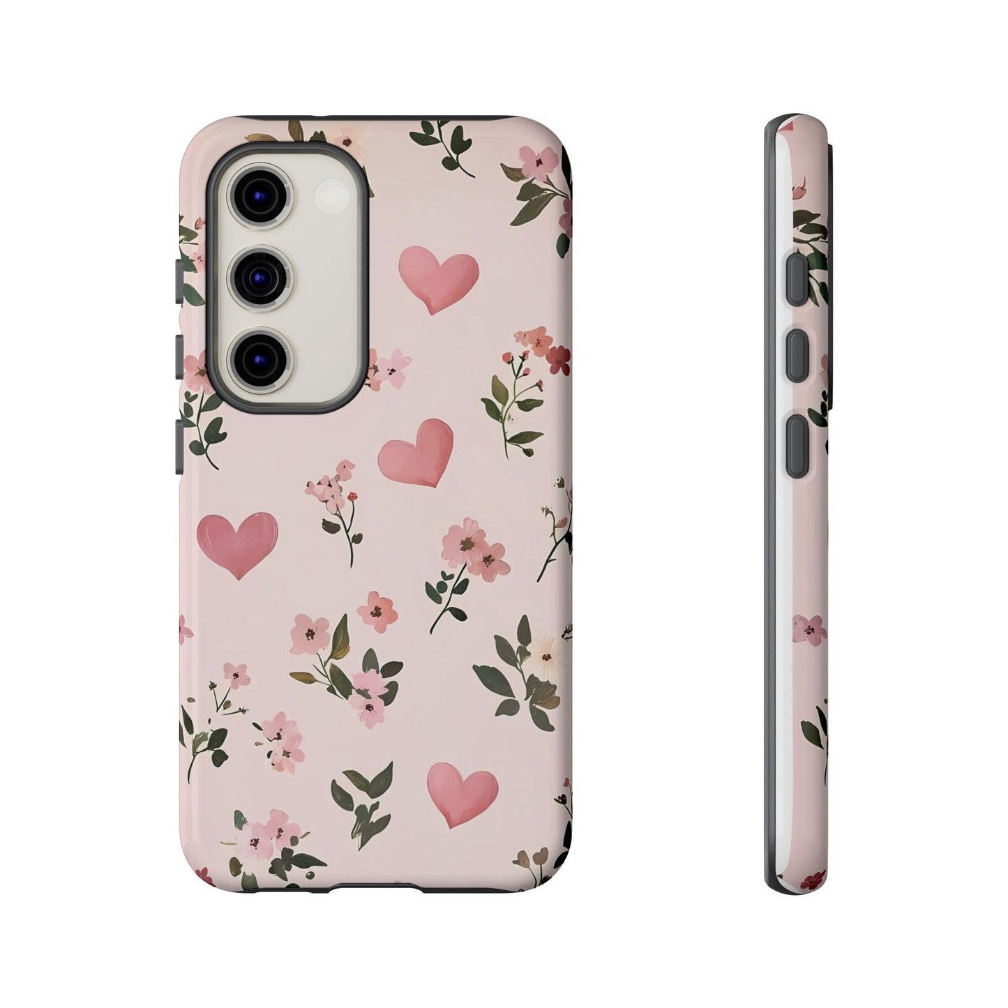 iPhone Case – Cute Pink Heart Flower Design