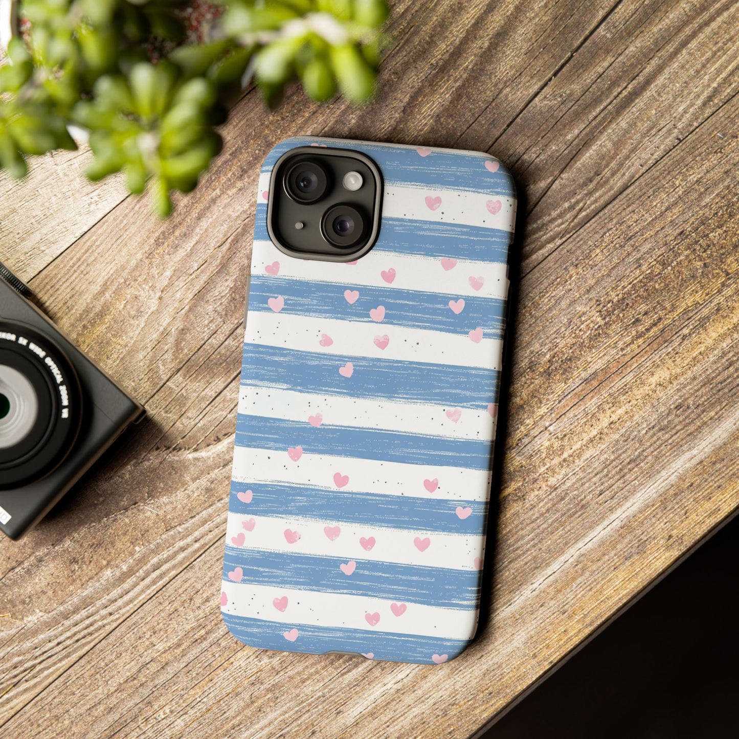 iPhone Case – Blue and White Pattern