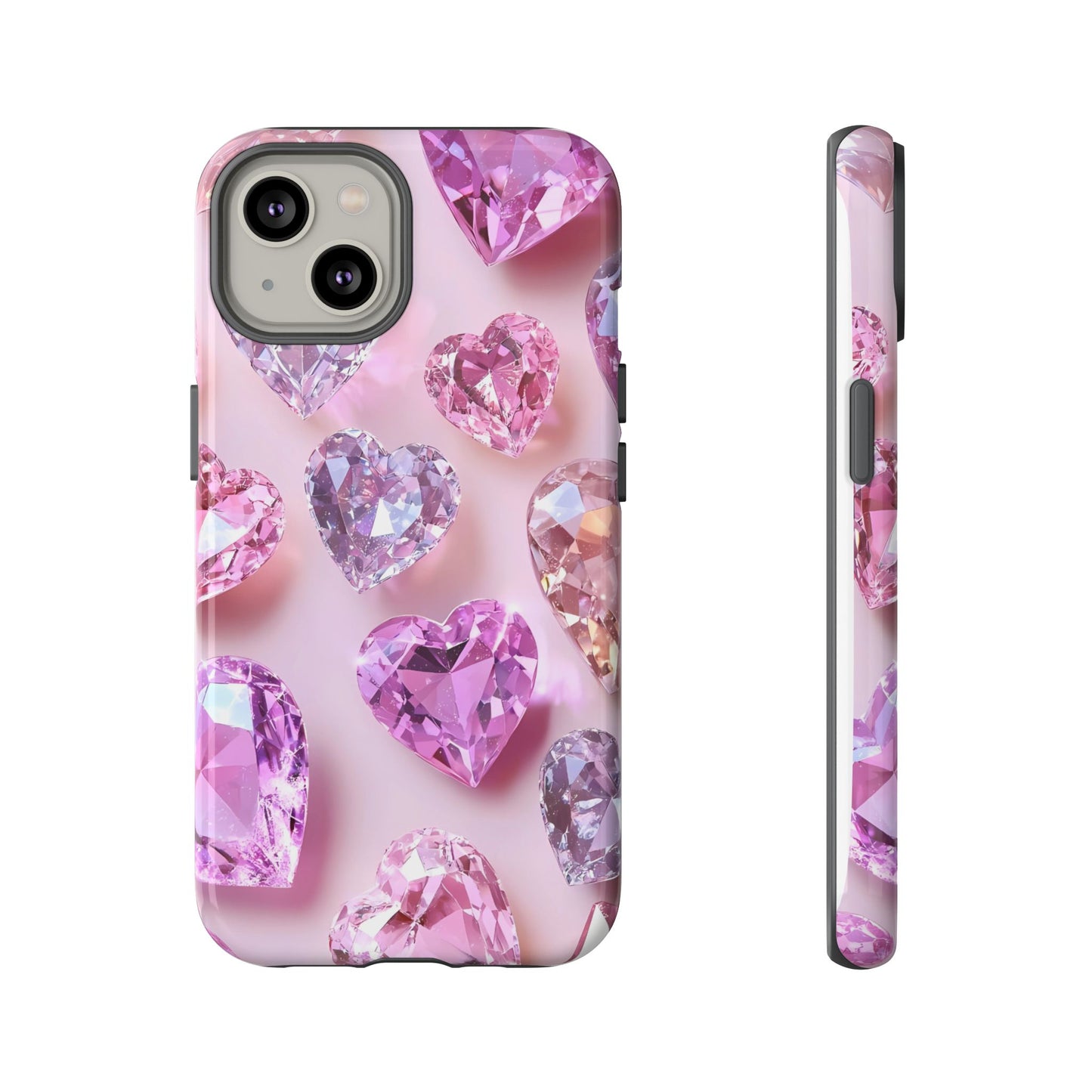 iPhone Case – Diamond Heart Design