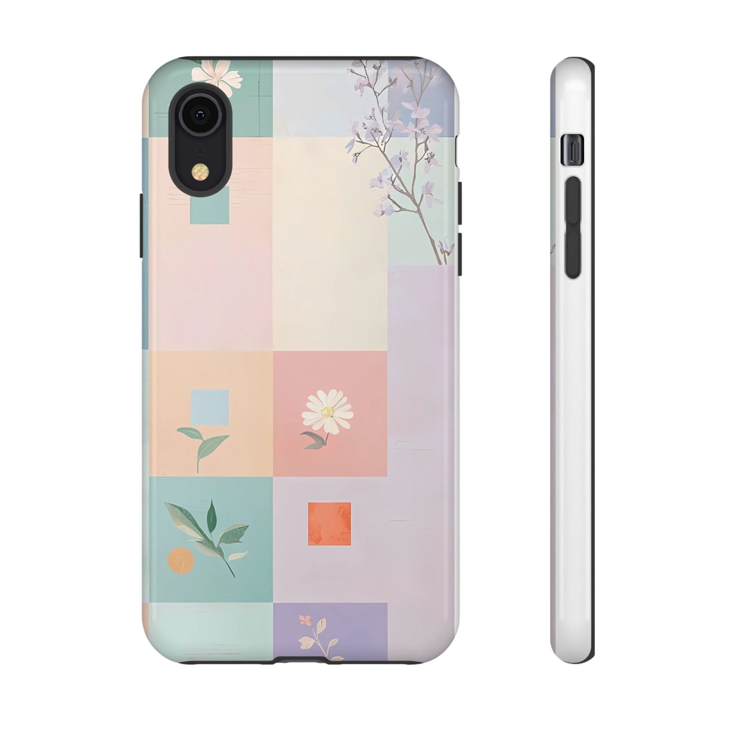 iPhone Case – Cute Pastel Checkered Pattern