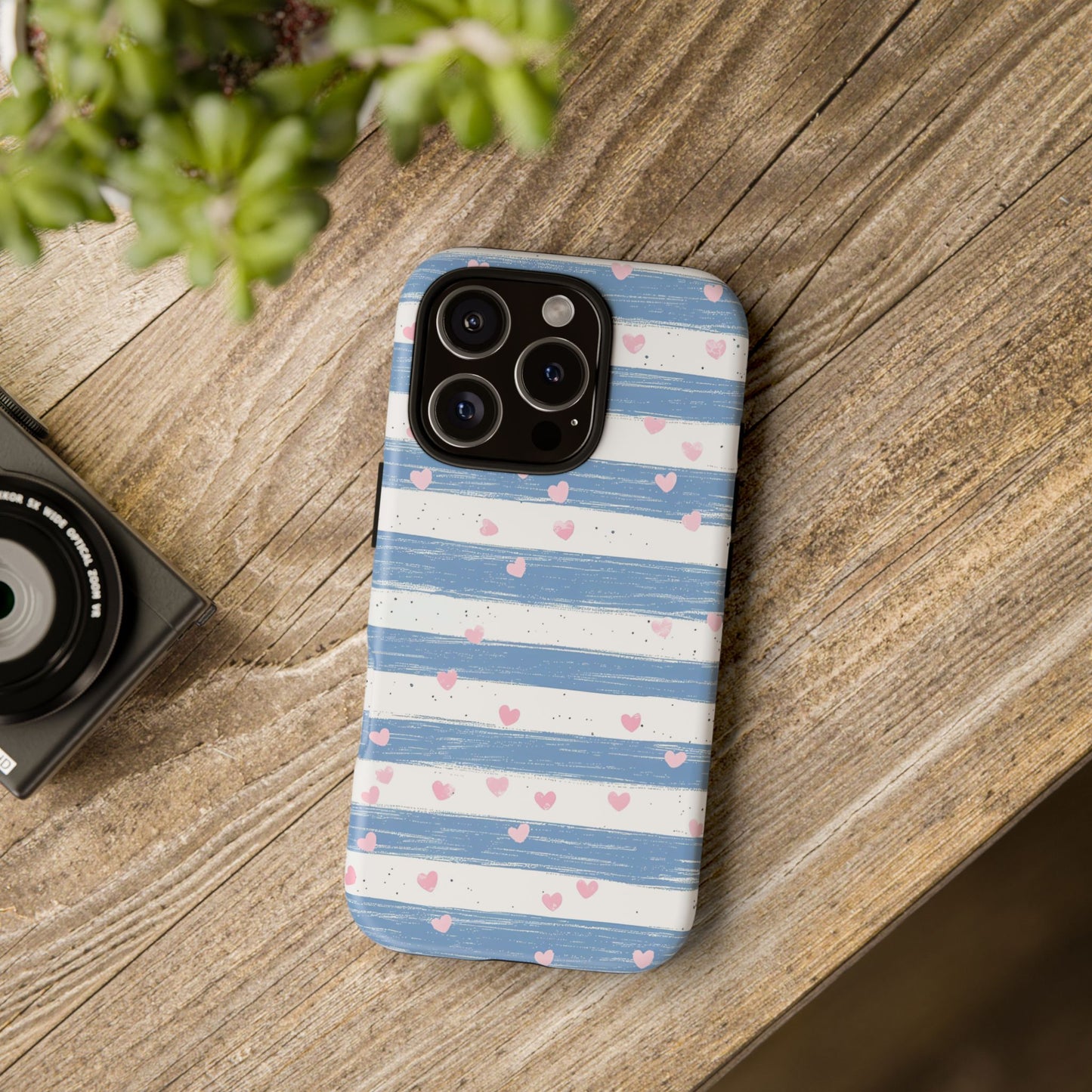 iPhone Case – Blue and White Pattern