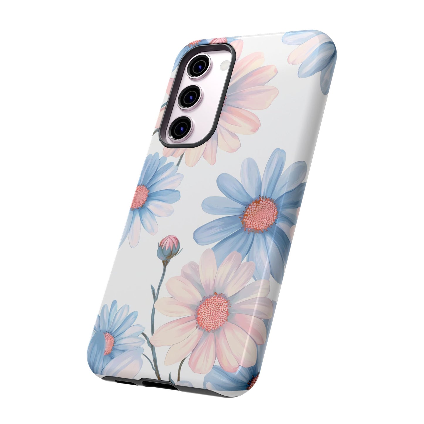 Cute iPhone Case – Blue and Pink Flowers