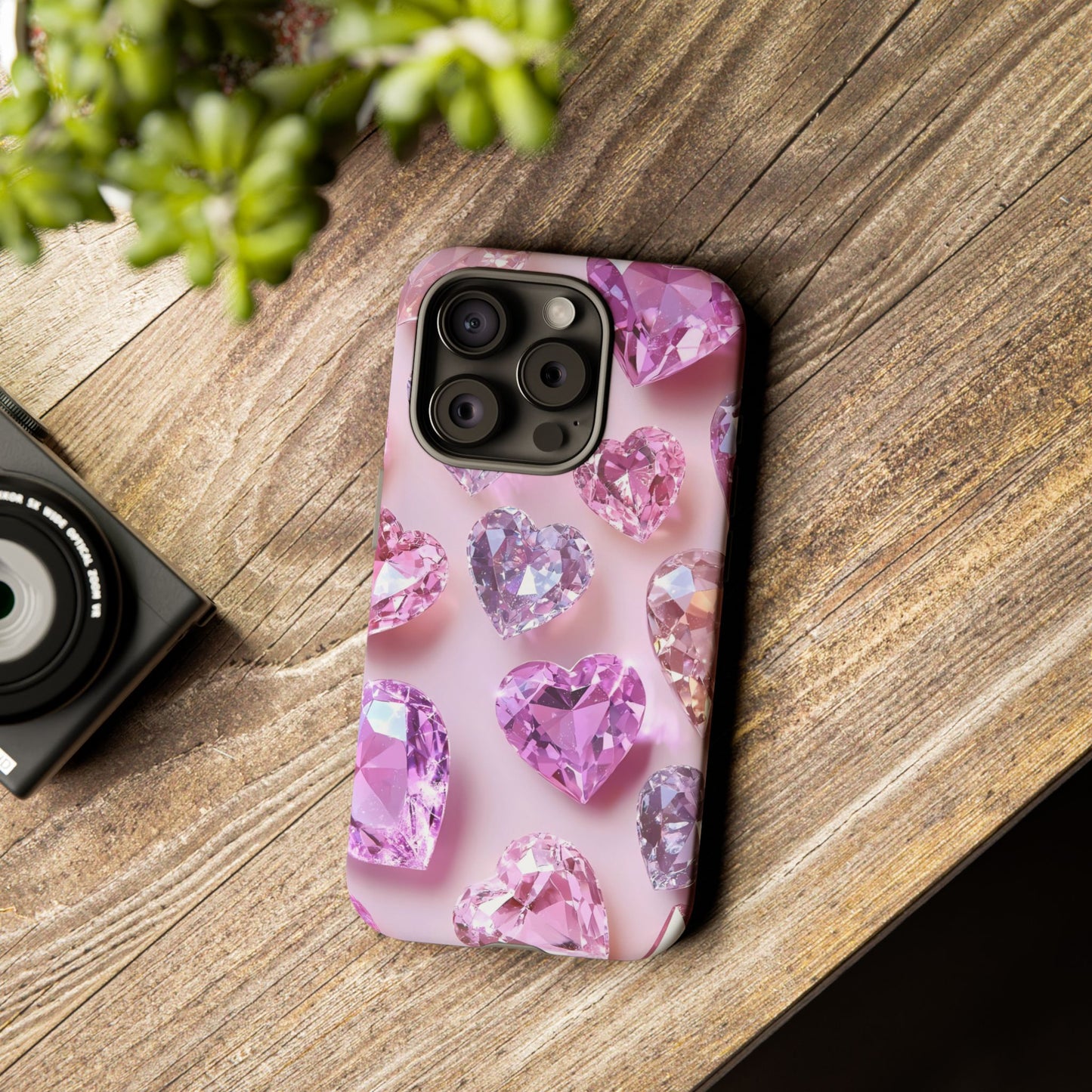 iPhone Case – Diamond Heart Design