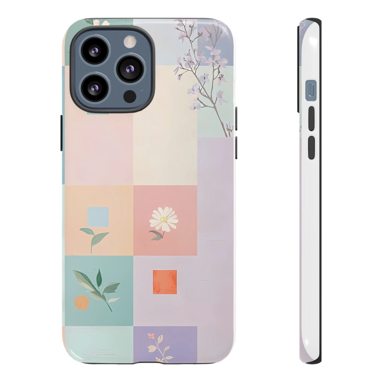 iPhone Case – Cute Pastel Checkered Pattern