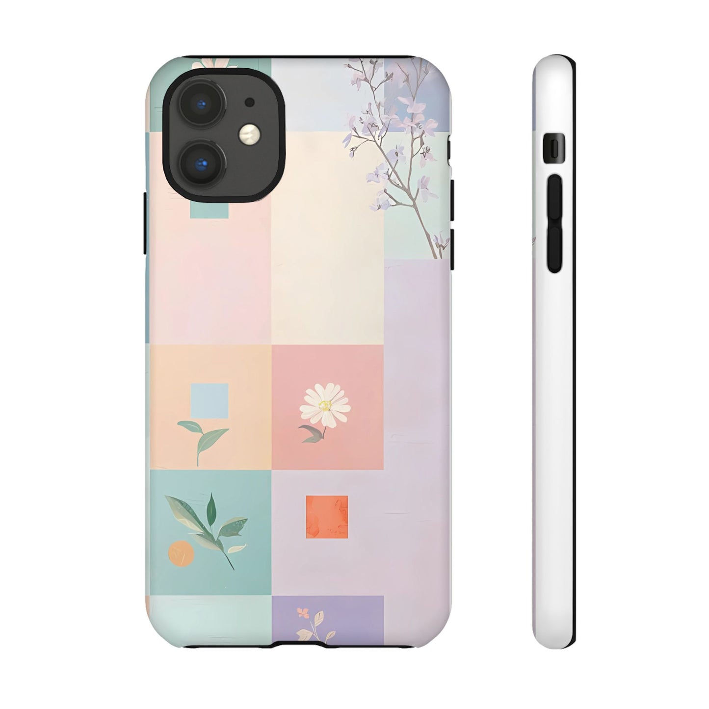 iPhone Case – Cute Pastel Checkered Pattern