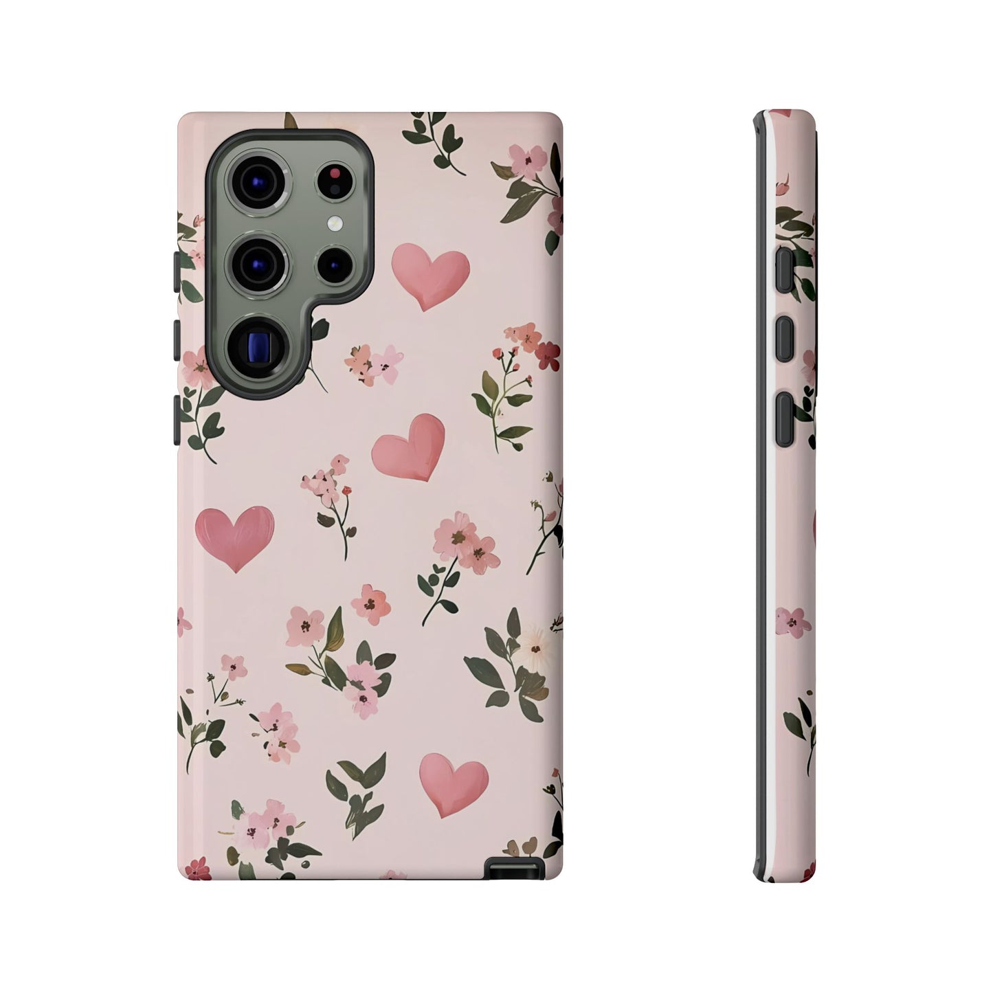 iPhone Case – Cute Pink Heart Flower Design