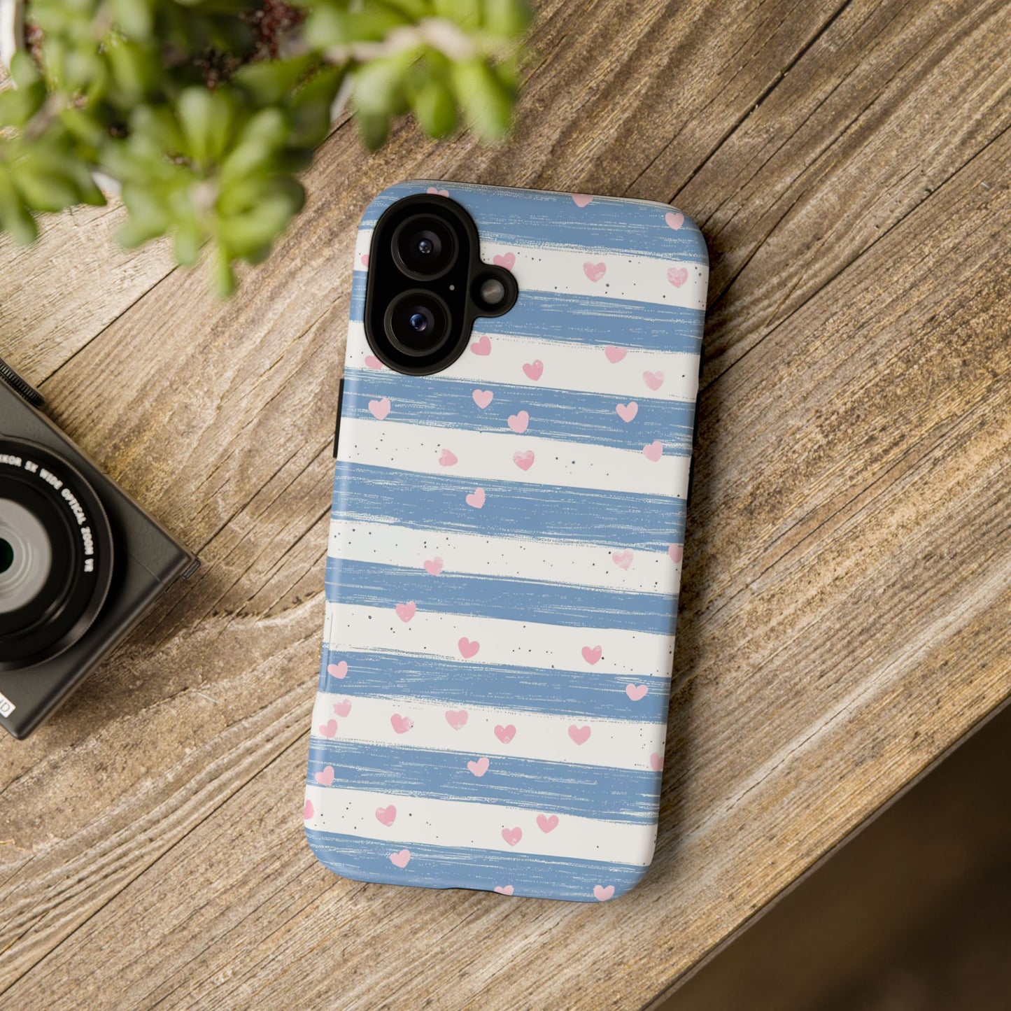 iPhone Case – Blue and White Pattern