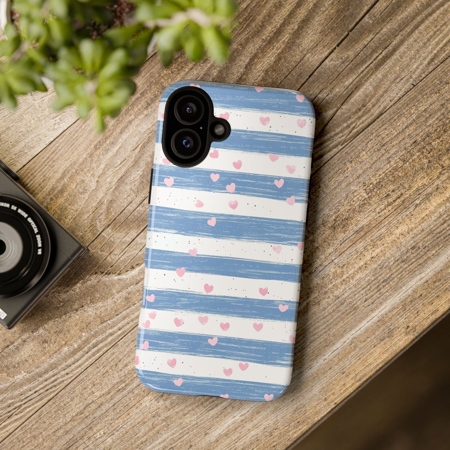 iPhone Case – Blue and White Pattern