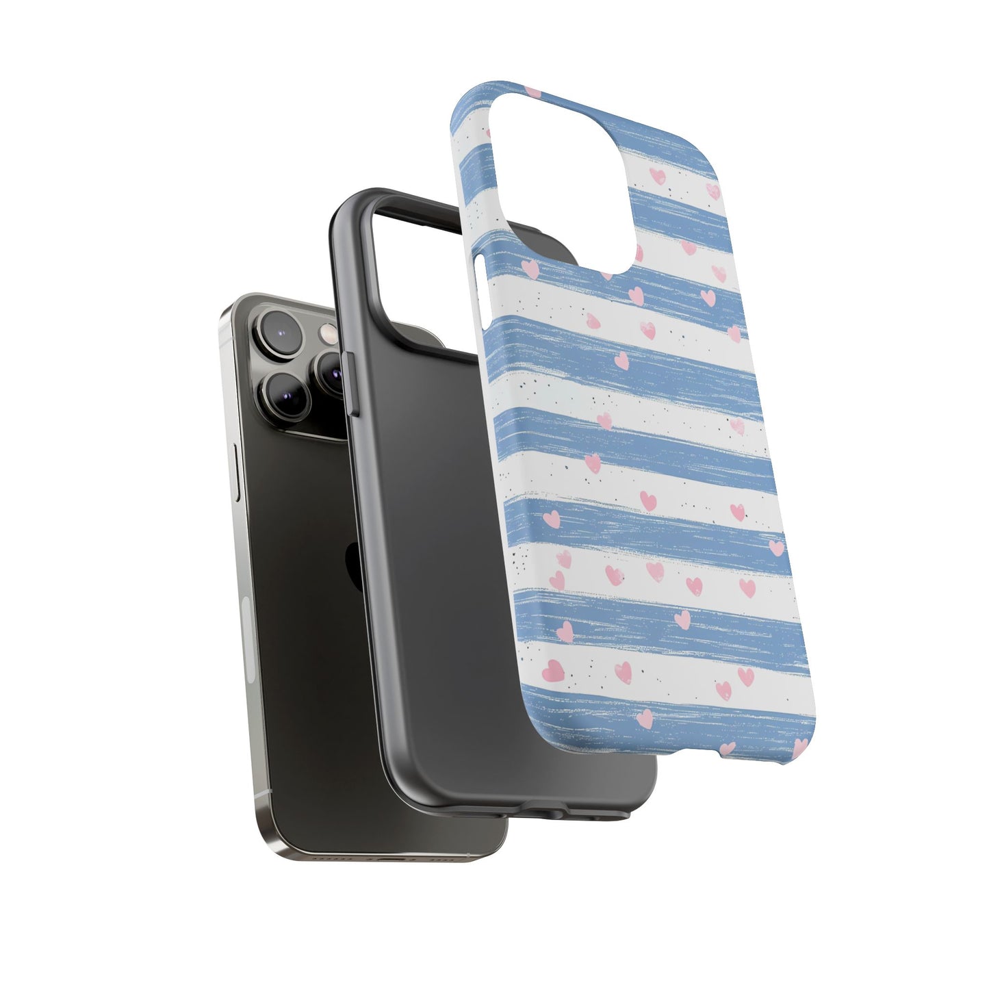 iPhone Case – Blue and White Pattern