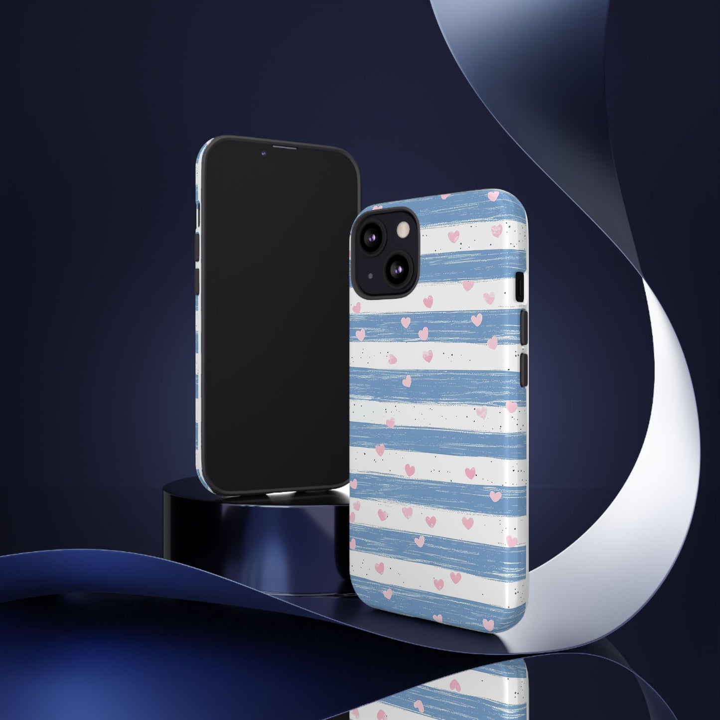 iPhone Case – Blue and White Pattern