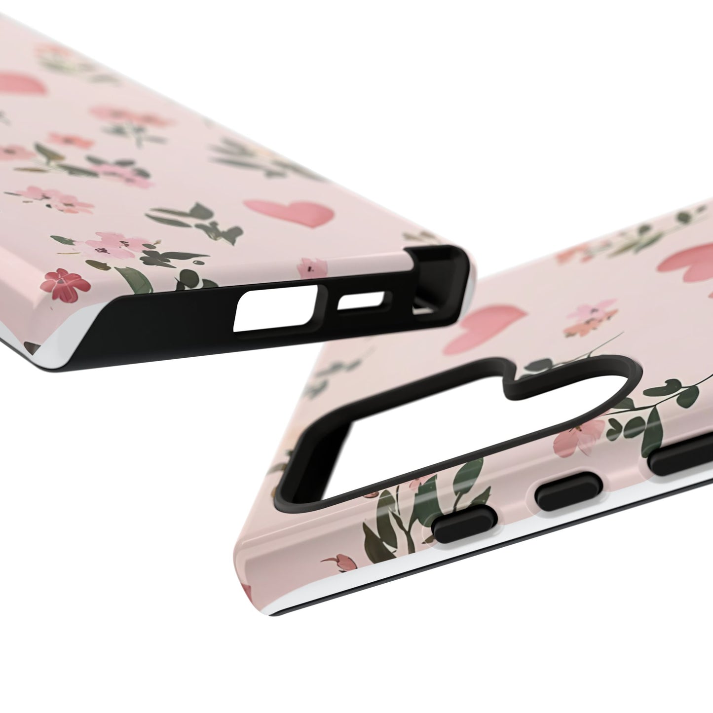 iPhone Case – Cute Pink Heart Flower Design