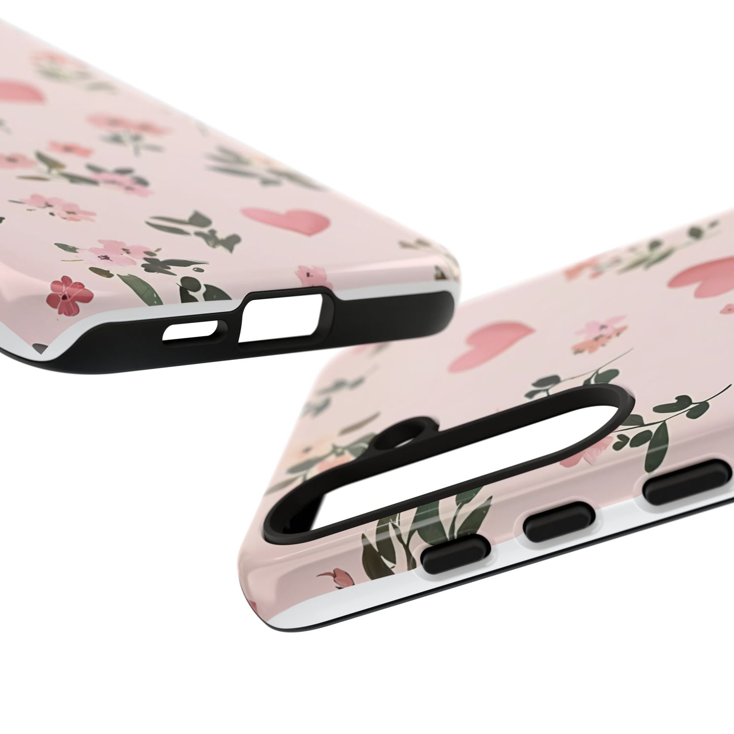 iPhone Case – Cute Pink Heart Flower Design