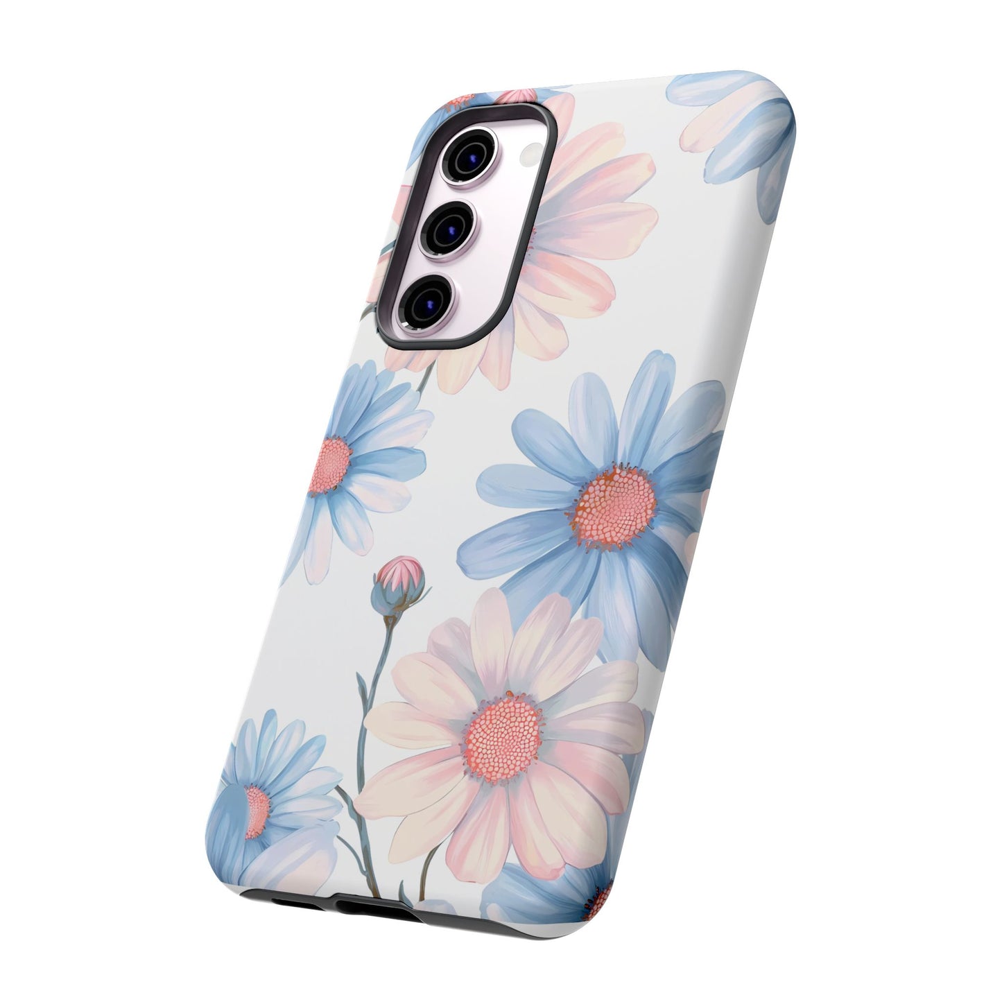 Cute iPhone Case – Blue and Pink Flowers