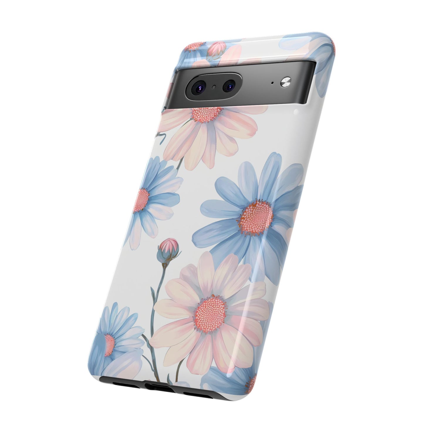 Cute iPhone Case – Blue and Pink Flowers