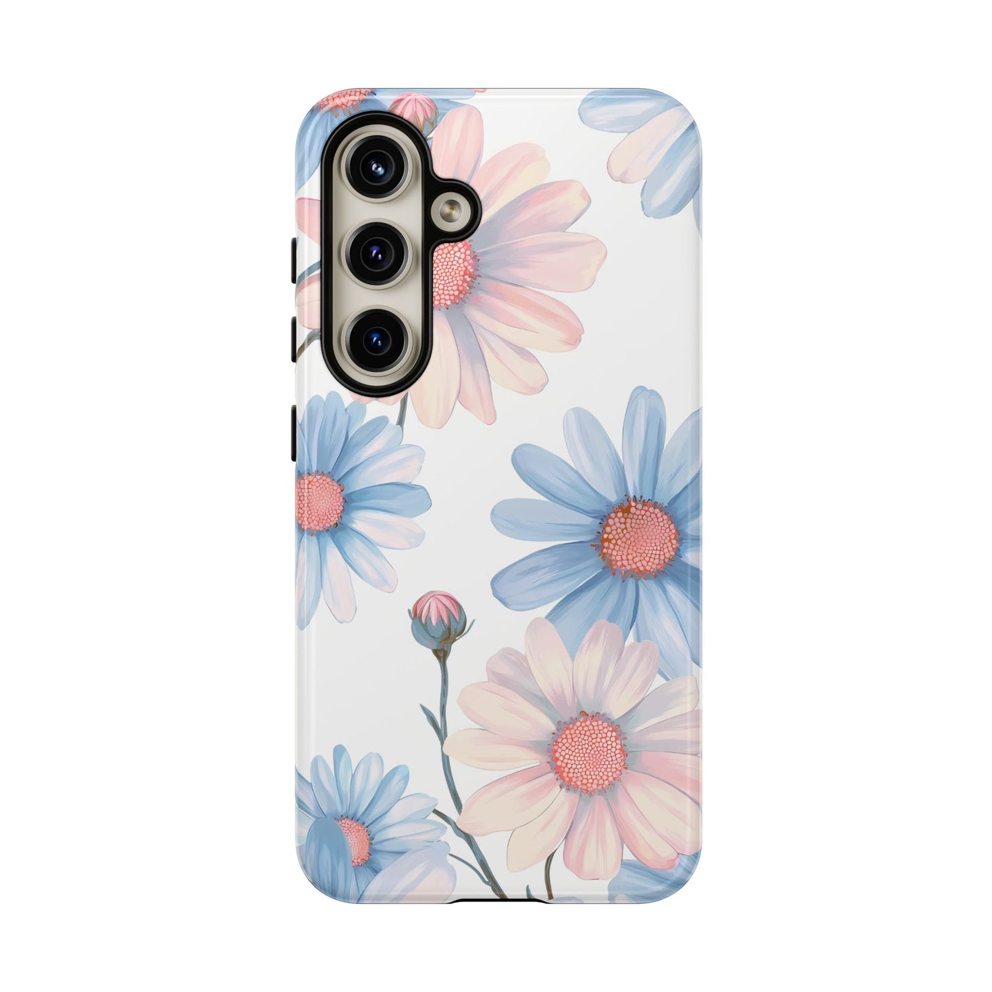 Cute iPhone Case – Blue and Pink Flowers