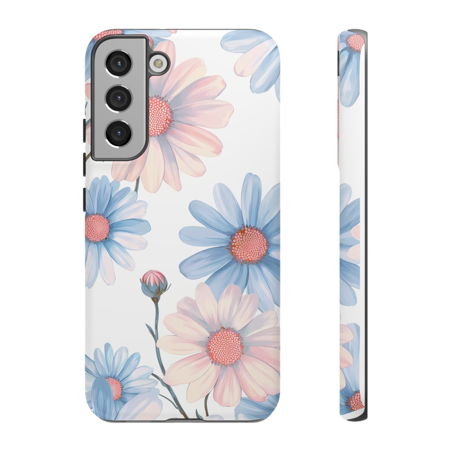 Cute iPhone Case – Blue and Pink Flowers