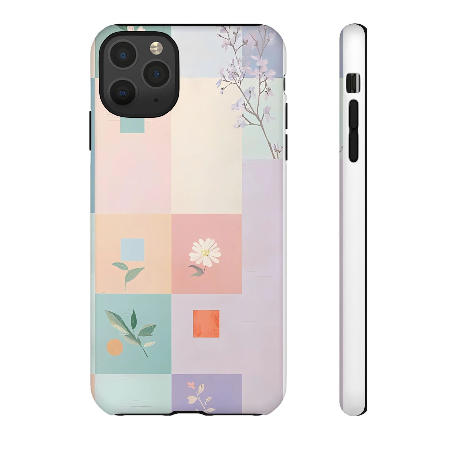 iPhone Case – Cute Pastel Checkered Pattern