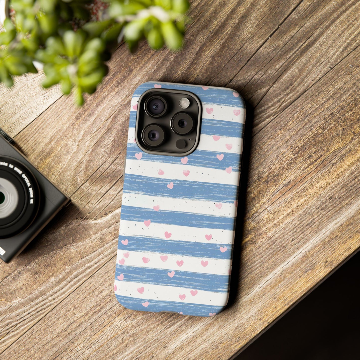 iPhone Case – Blue and White Pattern