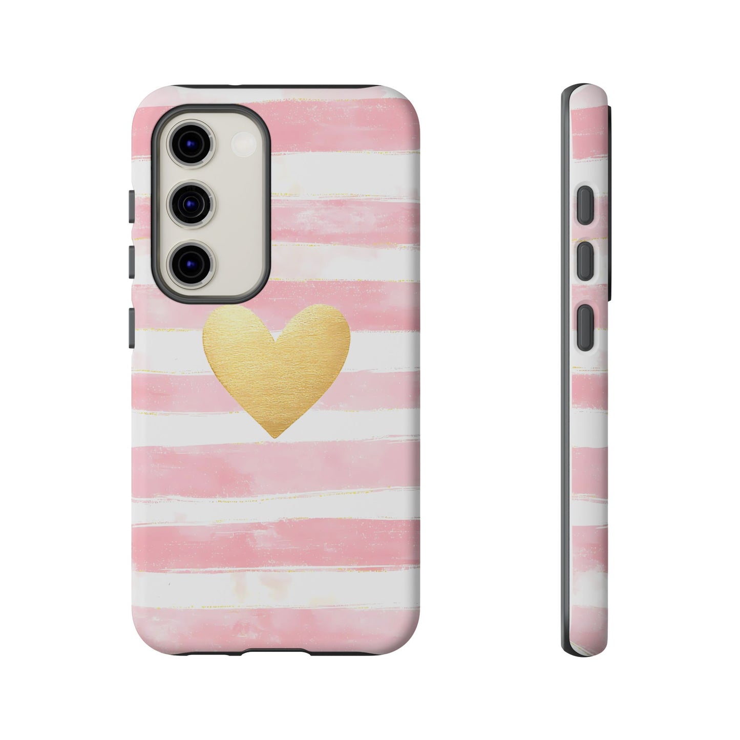 iPhone case - Pink and white striped