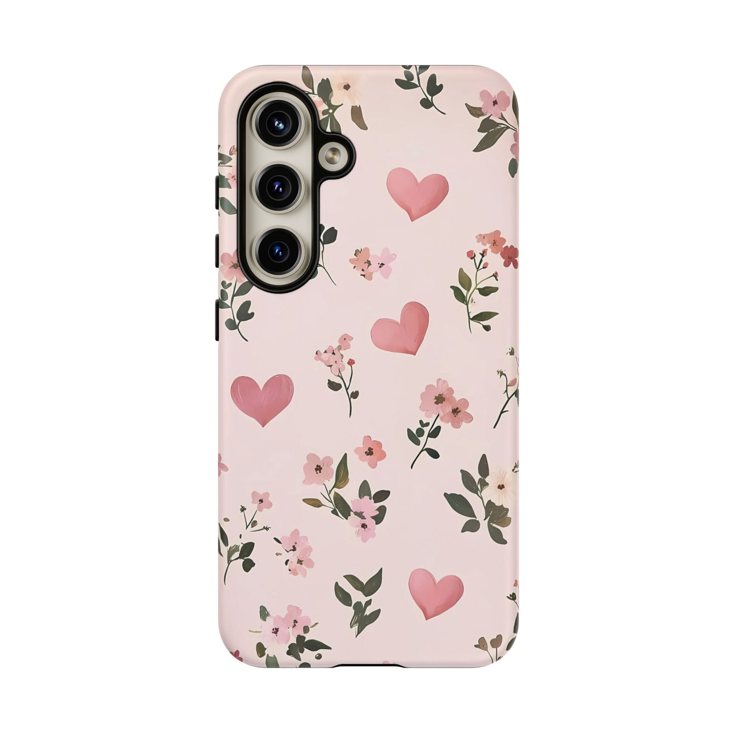 iPhone Case – Cute Pink Heart Flower Design