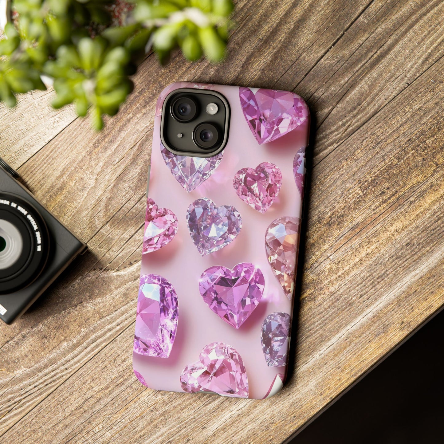 iPhone Case – Diamond Heart Design