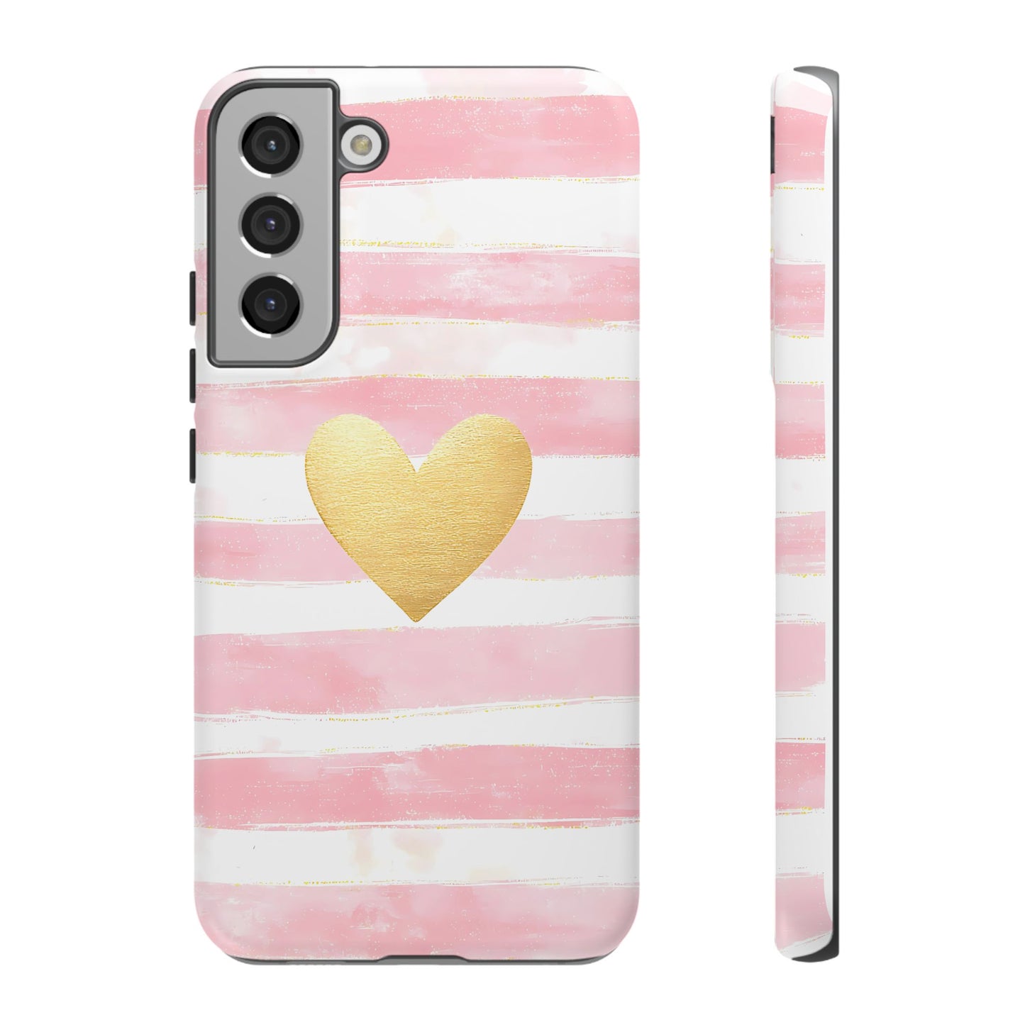 iPhone case - Pink and white striped