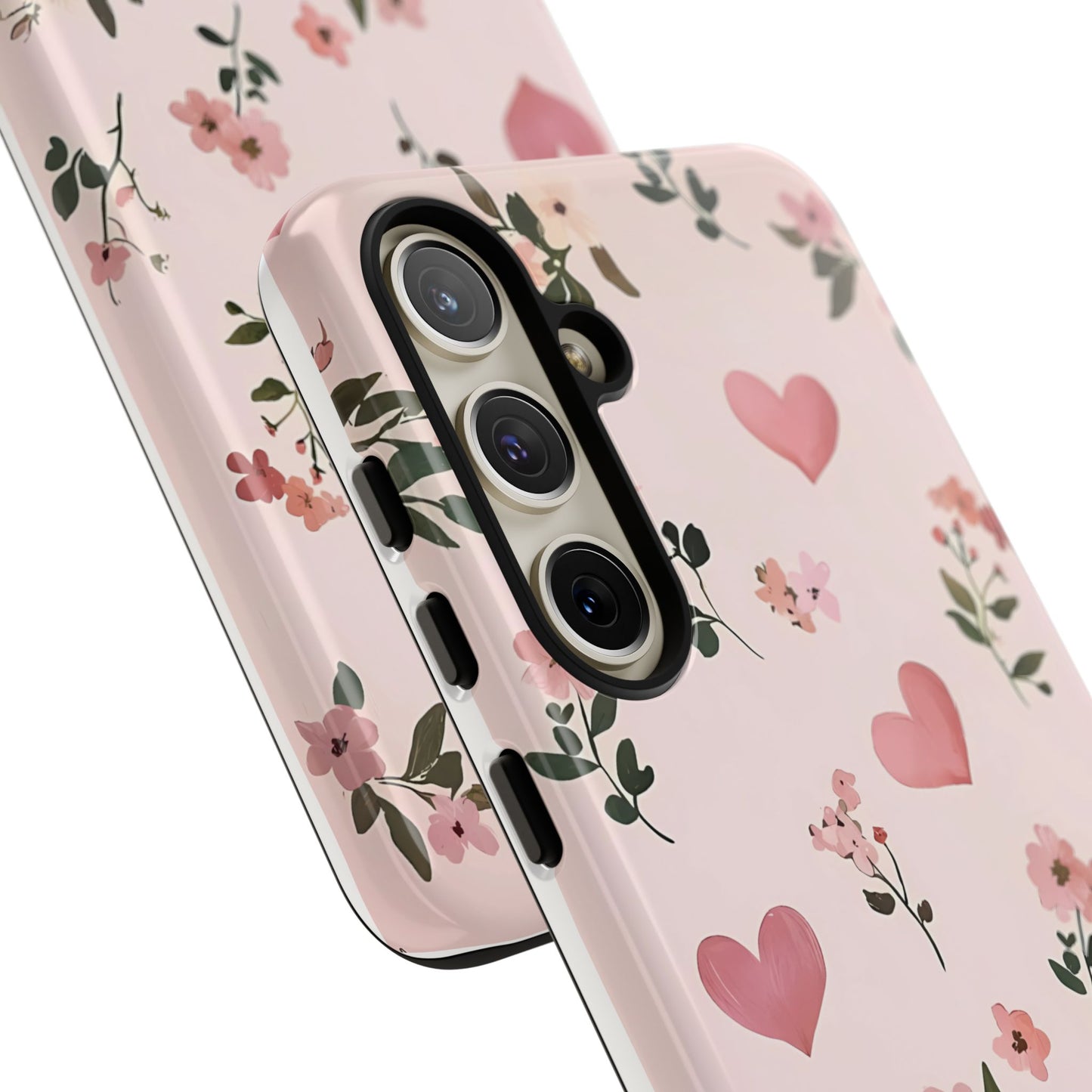 iPhone Case – Cute Pink Heart Flower Design