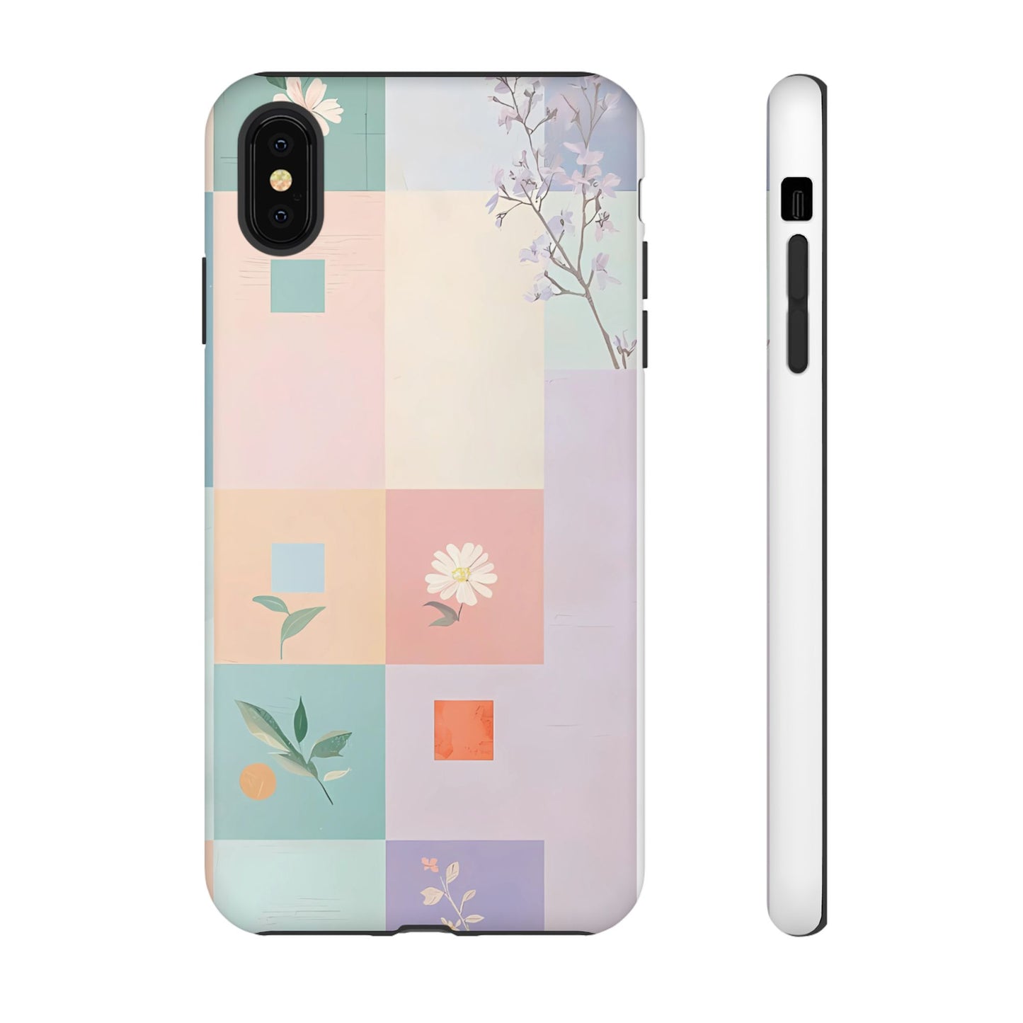 iPhone Case – Cute Pastel Checkered Pattern