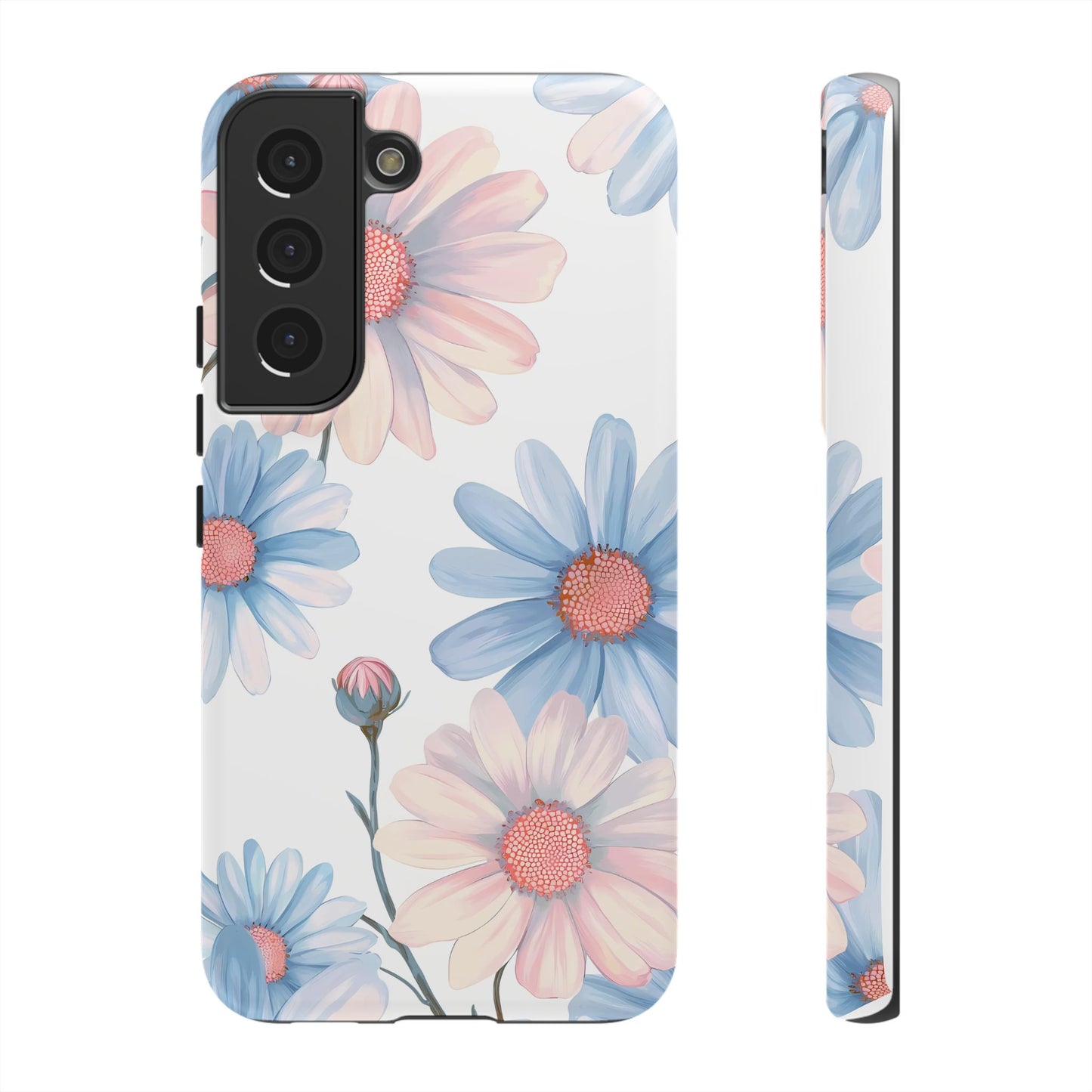 Cute iPhone Case – Blue and Pink Flowers