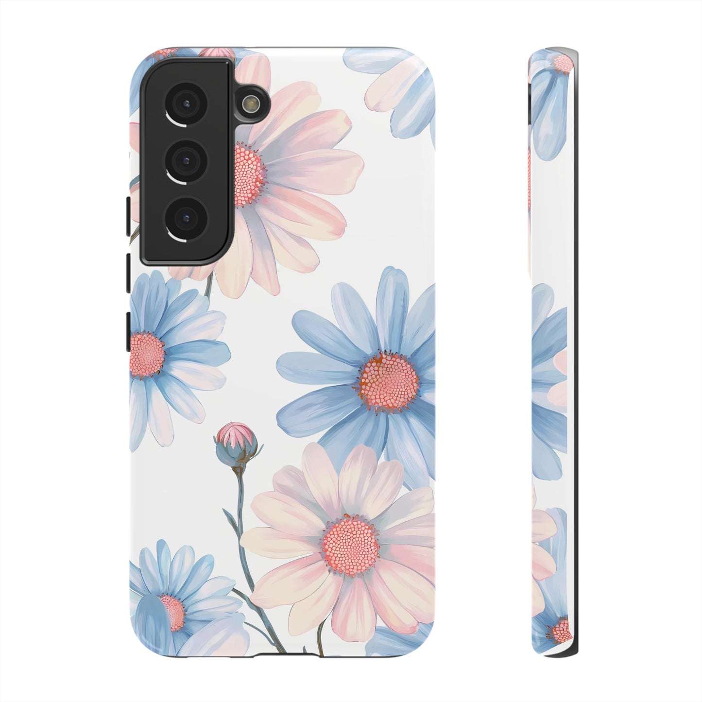 Cute iPhone Case – Blue and Pink Flowers