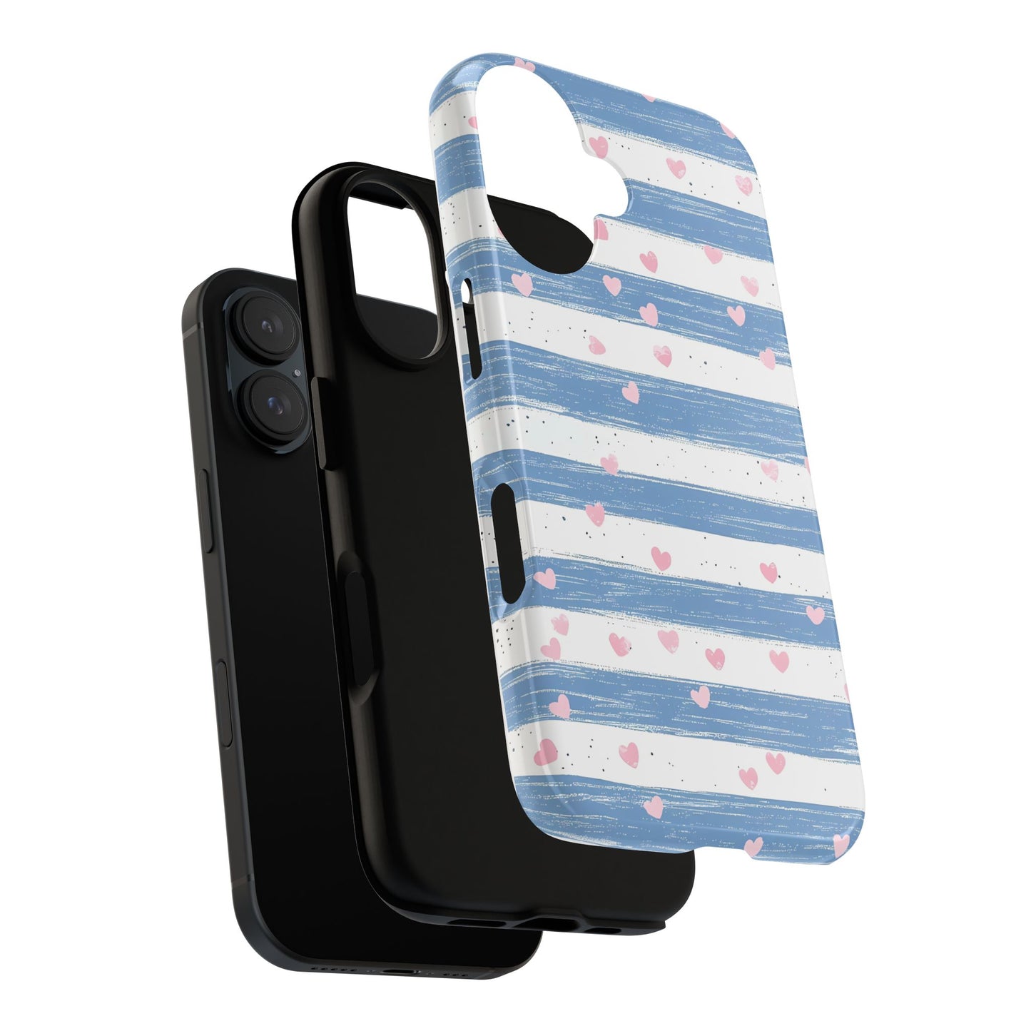 iPhone Case – Blue and White Pattern